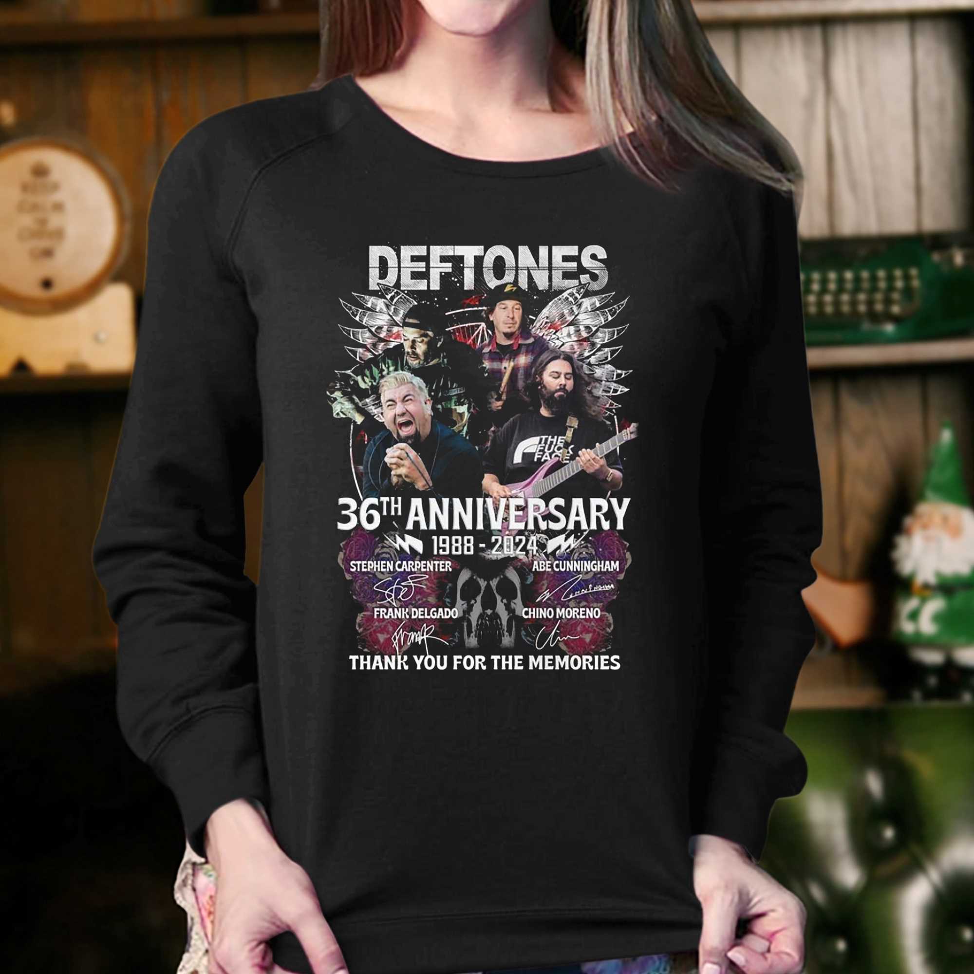 Deftones 36th Anniversary 1988 – 2024 Thank You For The Memories T Shirt -  Limotees