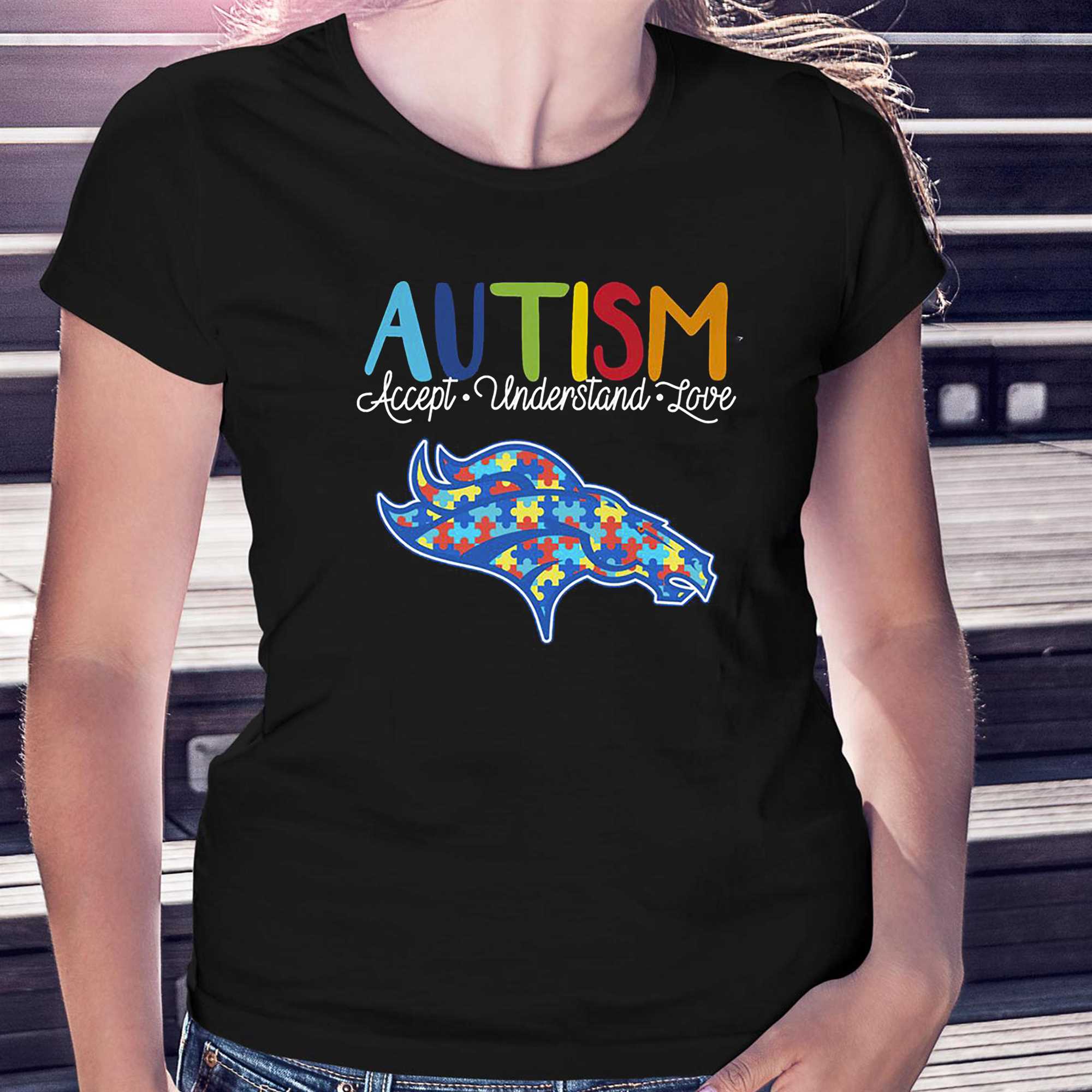 Denver Broncos Nfl Autism Awareness Accept Understand Love Shirt - Shibtee  Clothing