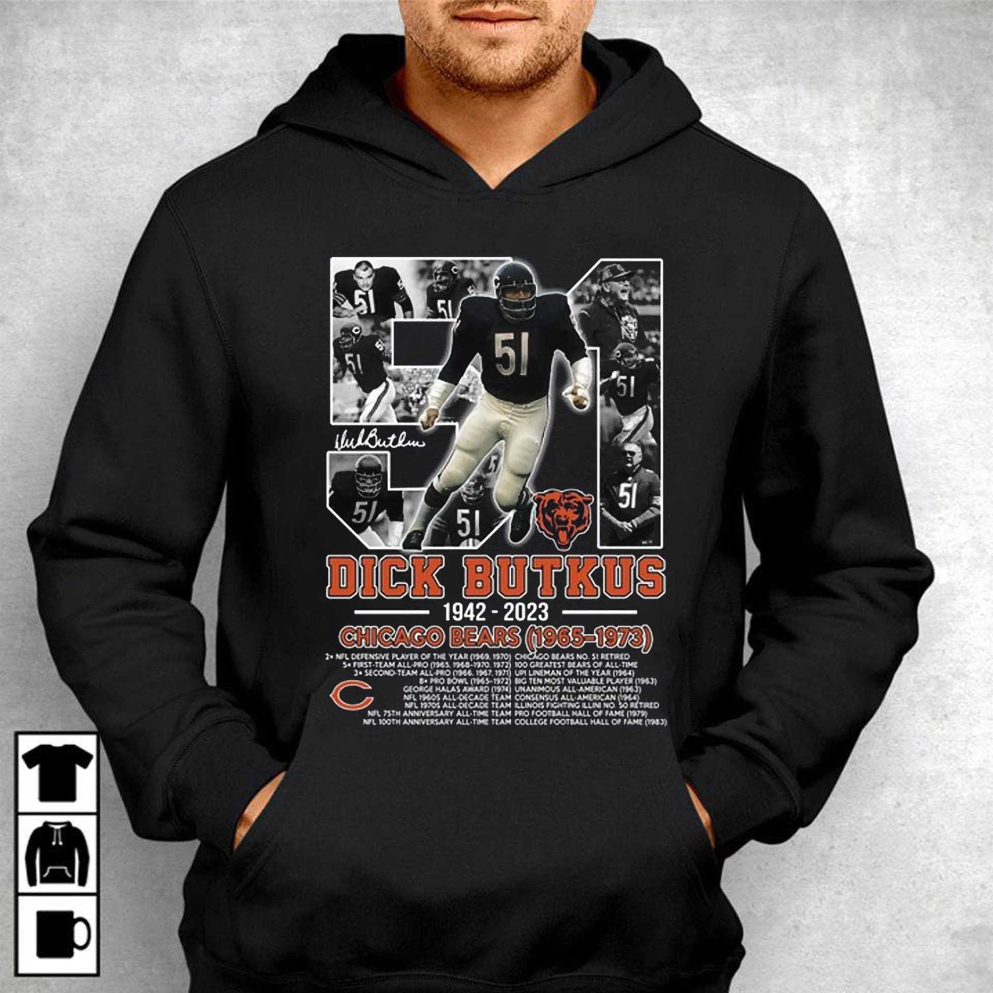 In Memory Of Dick Butkus Chicago Bears 2023 T Shirt - Shibtee Clothing