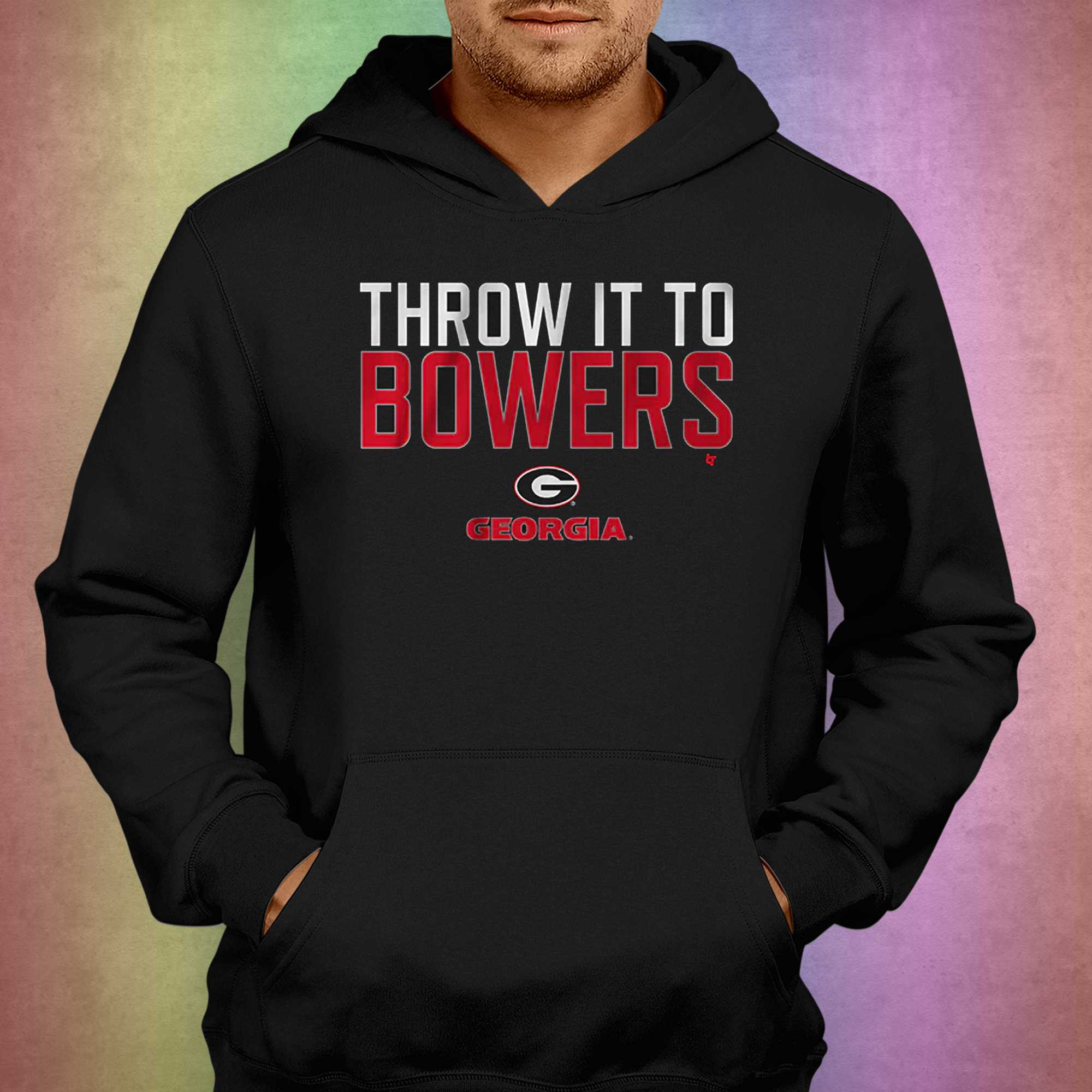 Georgia Football: Brock Bowers Caricature, Adult T-Shirt / 3XL - College Football - Sports Fan Gear | breakingt