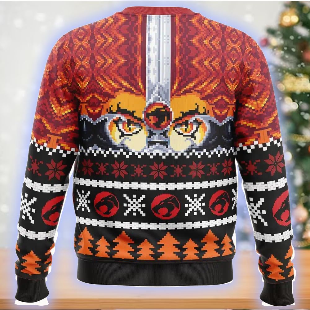 Ho Ho Hooo Holiday Thundercats Ugly Christmas Sweater Ho Ho Hooo Holiday Thundercats Ugly Christmas Sweater