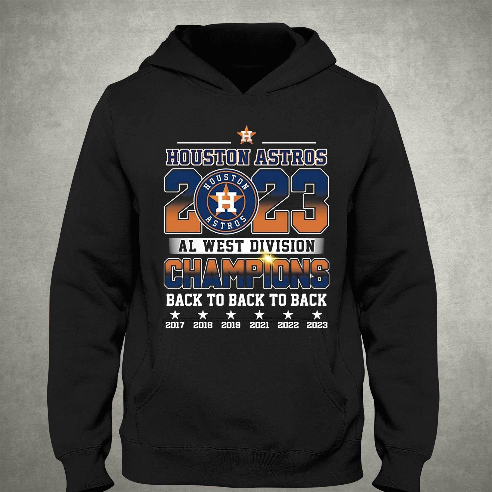 Astros 2023 AL West Division Champions Back To Back To Back T
