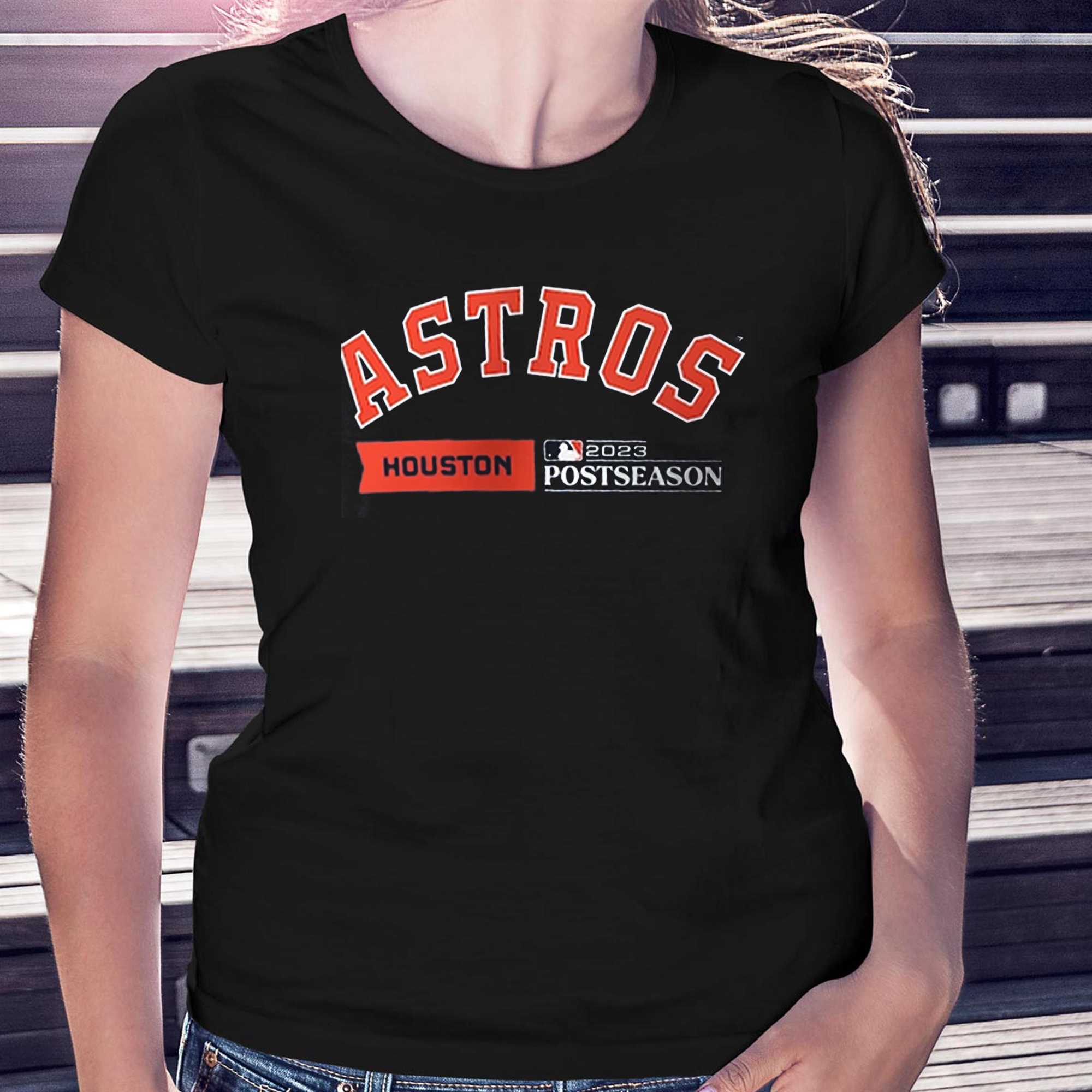 Houston Astros Post Season H-town Nike Tee Shirt Size Large