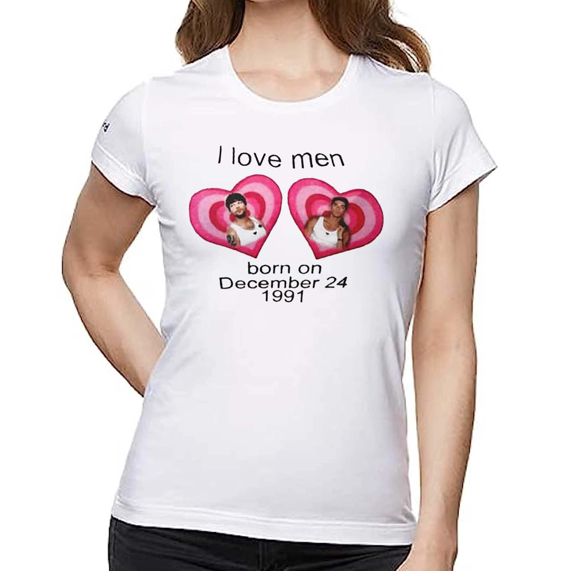 I Love Men Born On December 24 1991 Shirt - Zerelam
