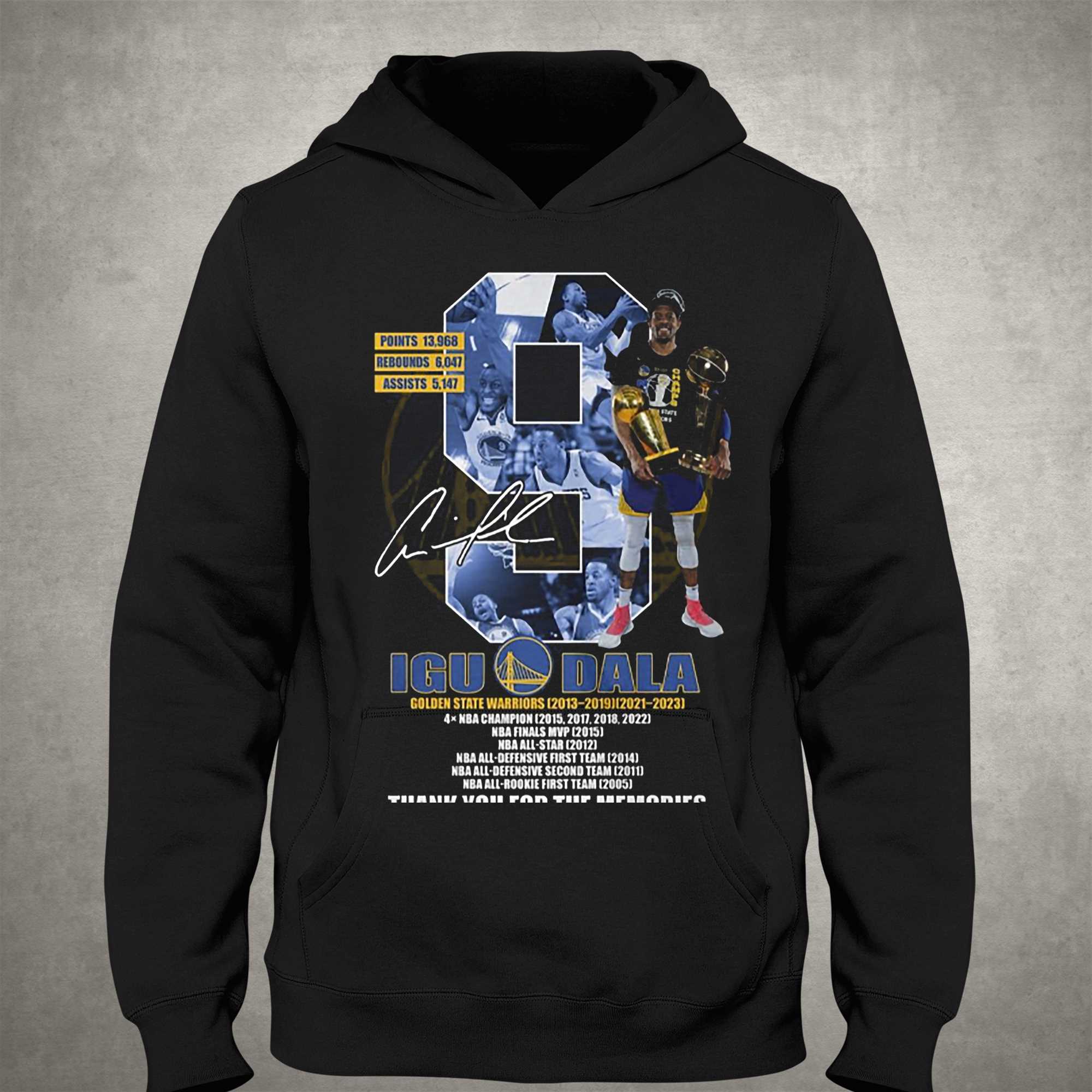 Iguodala Golden State Warriors 2013 – 2019, 2021 – 2023 Thank You For The  Memories T-Shirt, hoodie, sweater, long sleeve and tank top