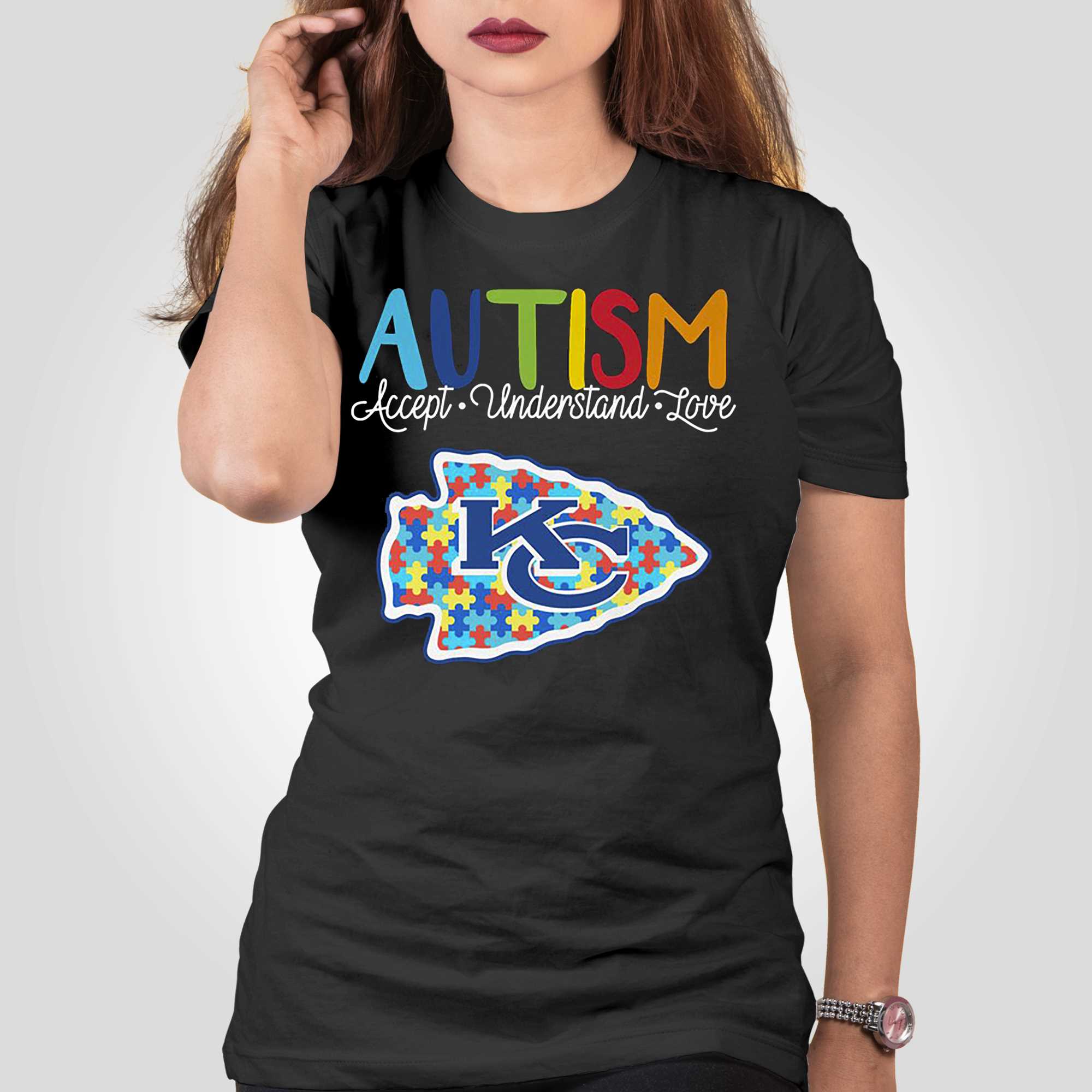 Kansas City Chiefs NFL Autism All Over Printed 3D Shirt For Fans