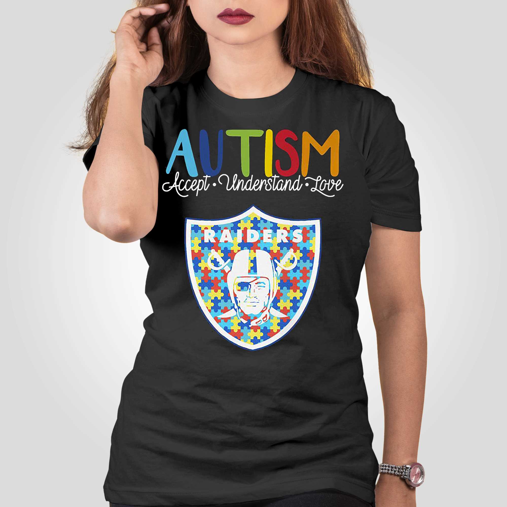 Las Vegas Raiders NFL Autism Awareness Personalized Hoodie T Shirt - Growkoc