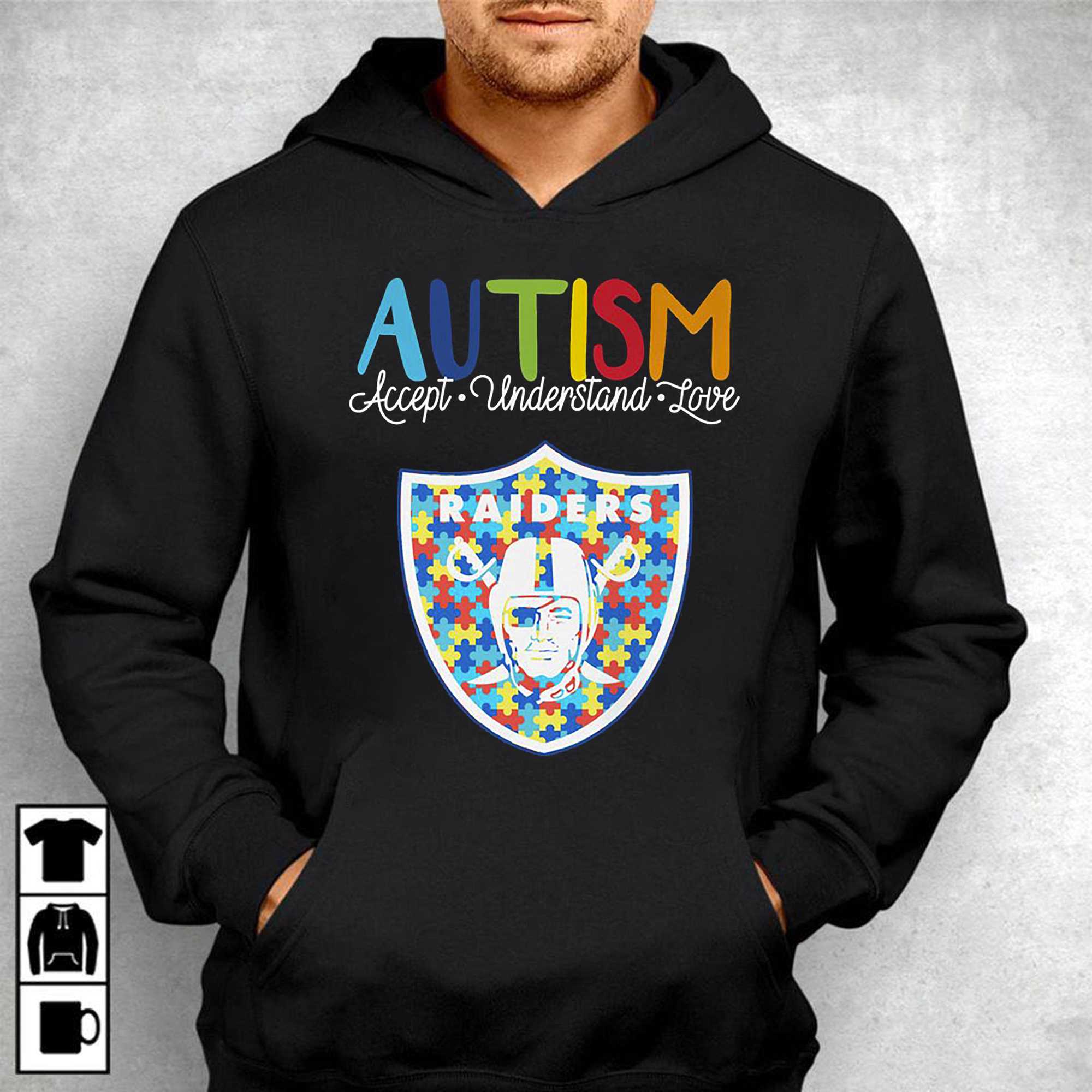 Las Vegas Raiders NFL Special Autism Awareness Design Hoodie T