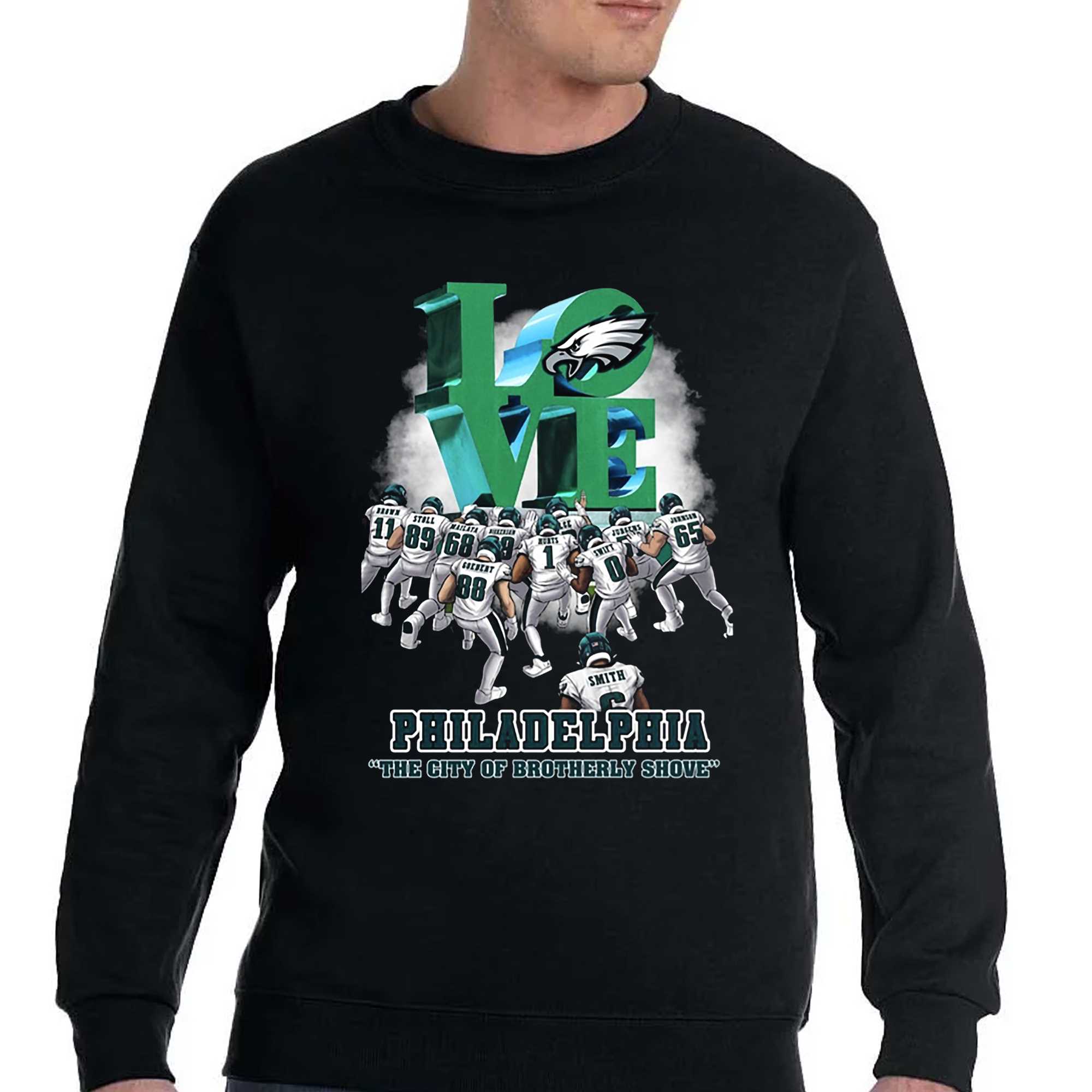 Love Philadelphia The City Of Brotherly Shove Philadelphia Eagles T-shirt -  Shibtee Clothing