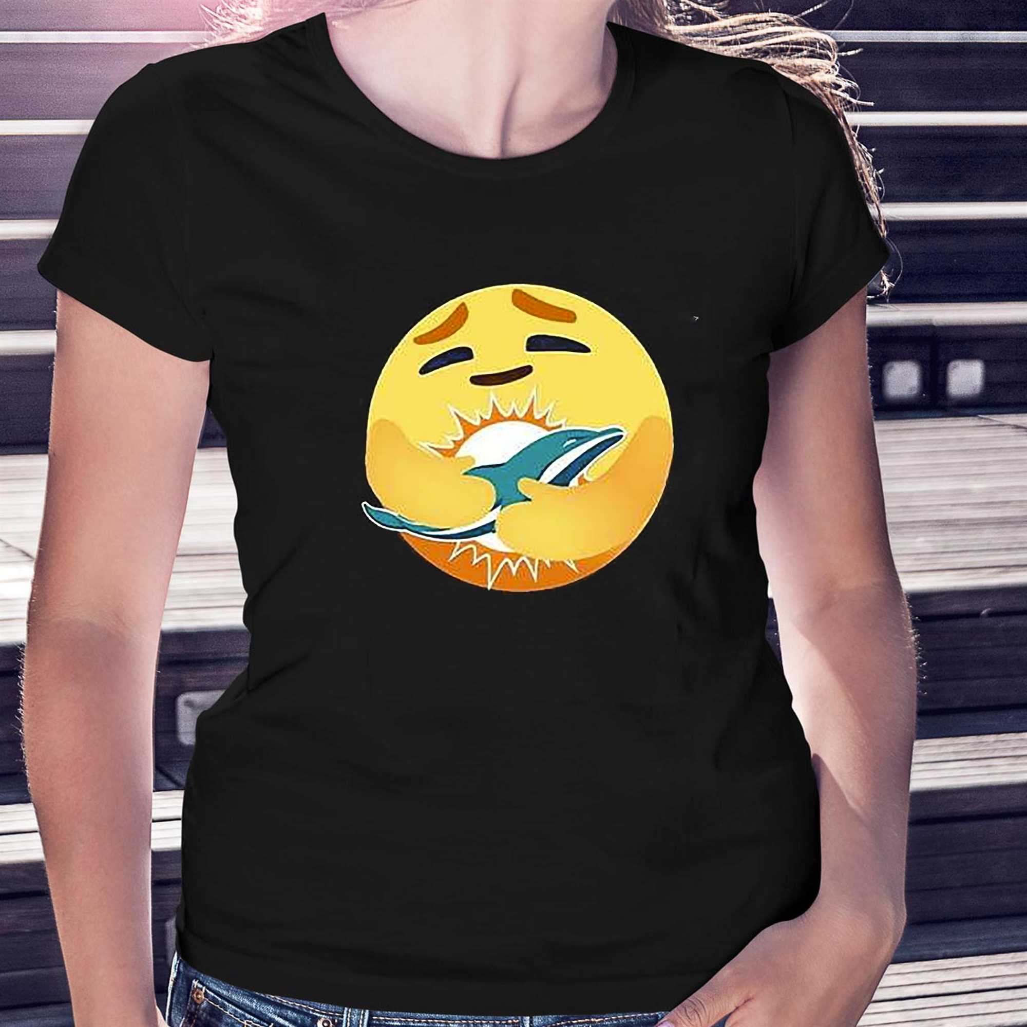 Miami Dolphins Emoji Shirt Ladies Tee