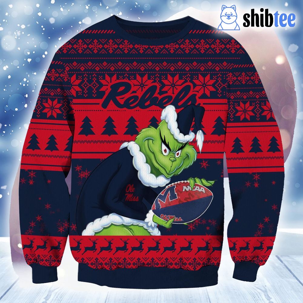 Ncaa Louisville Cardinals Grinch Christmas Ugly Sweater - Shibtee Clothing