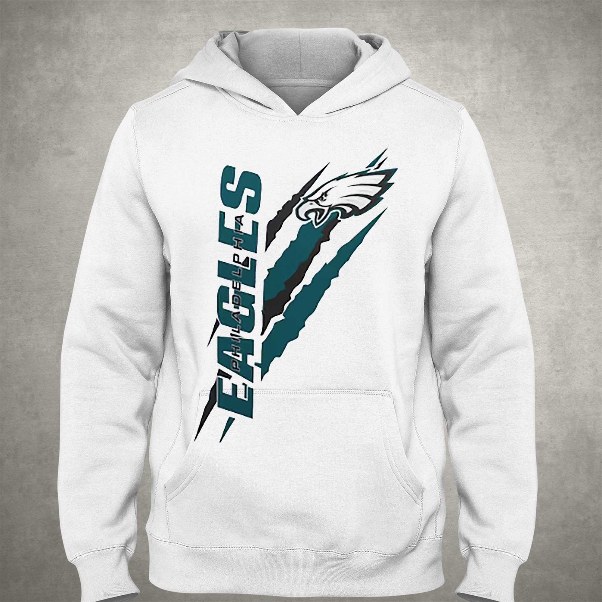 Philadelphia Eagles Starter Retro Team Logo Graphic Pullover Hoodie - White