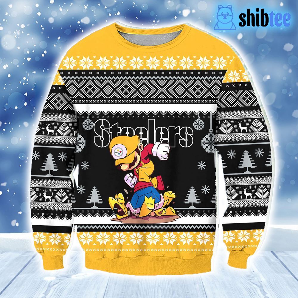 Pittsburgh Steelers Snowflakes Pattern Ugly Christmas Sweater