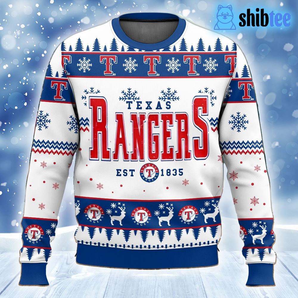 Texas Rangers Baseball Ugly Christmas Sweater - Shibtee Clothing