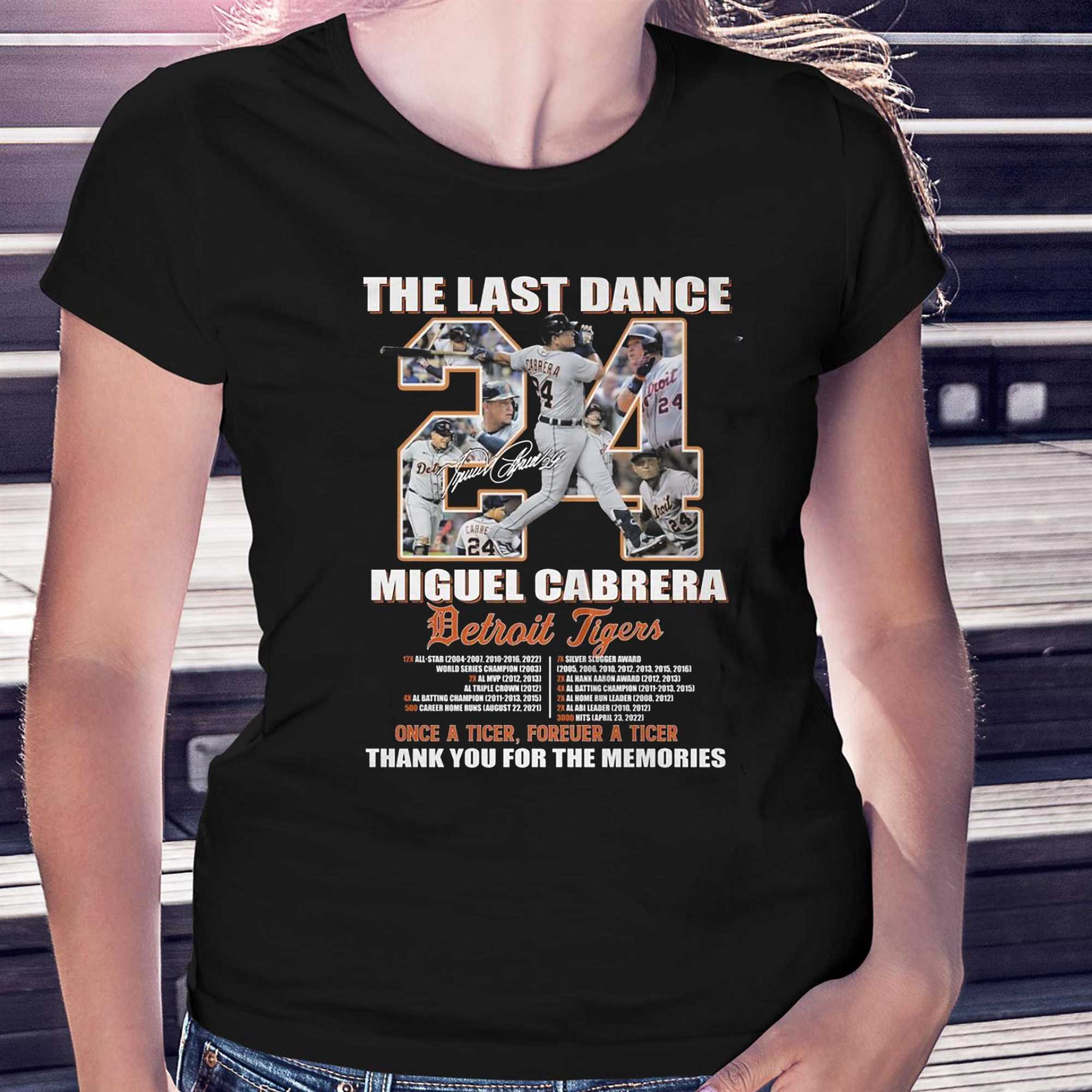 Men's Miguel Cabrera Navy Detroit Tigers Road Name & Number T-Shirt