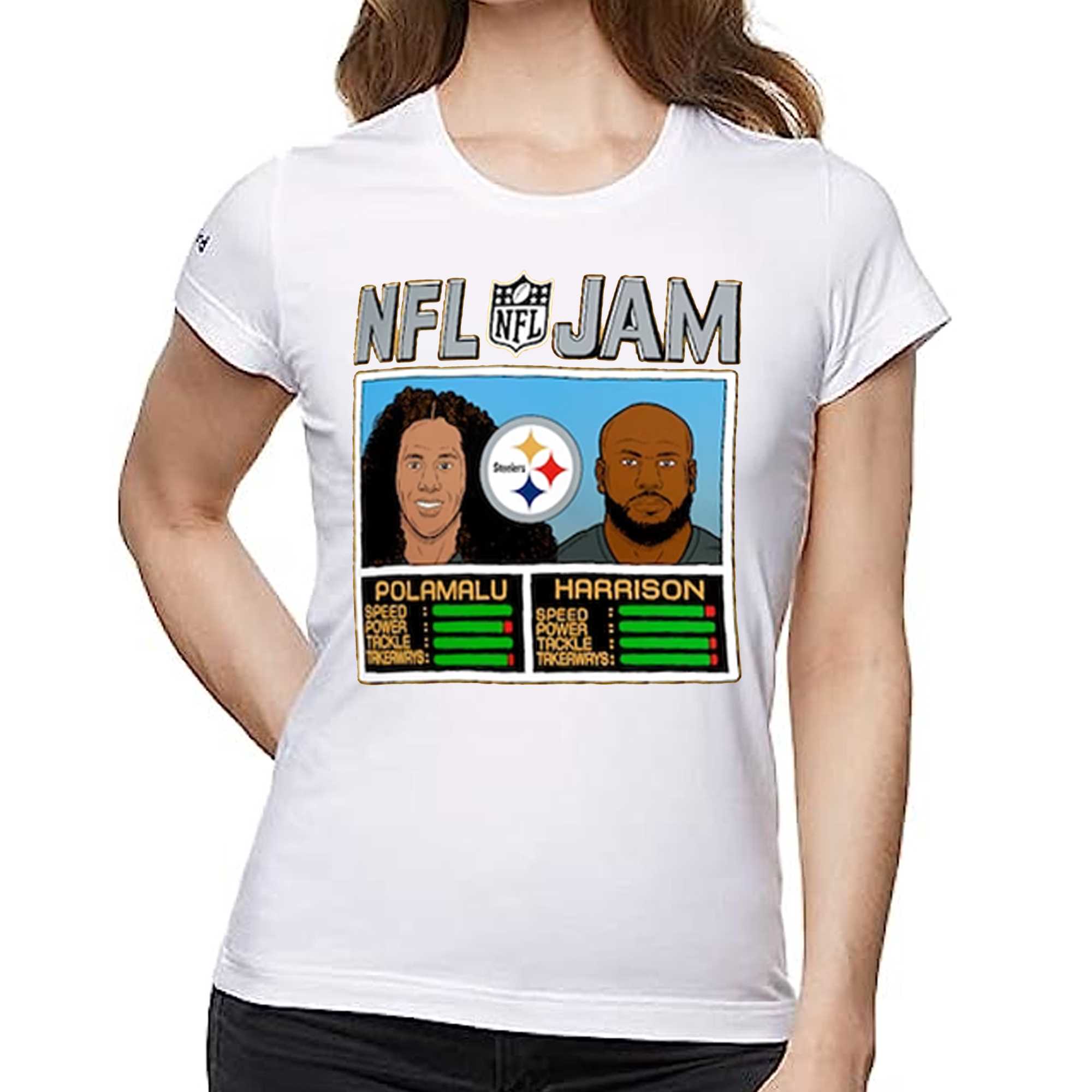 Homage Troy Polamalu & James Harrison Pittsburgh Steelers Gold Retired  Player NFL Jam Tri-Blend T-Shirt