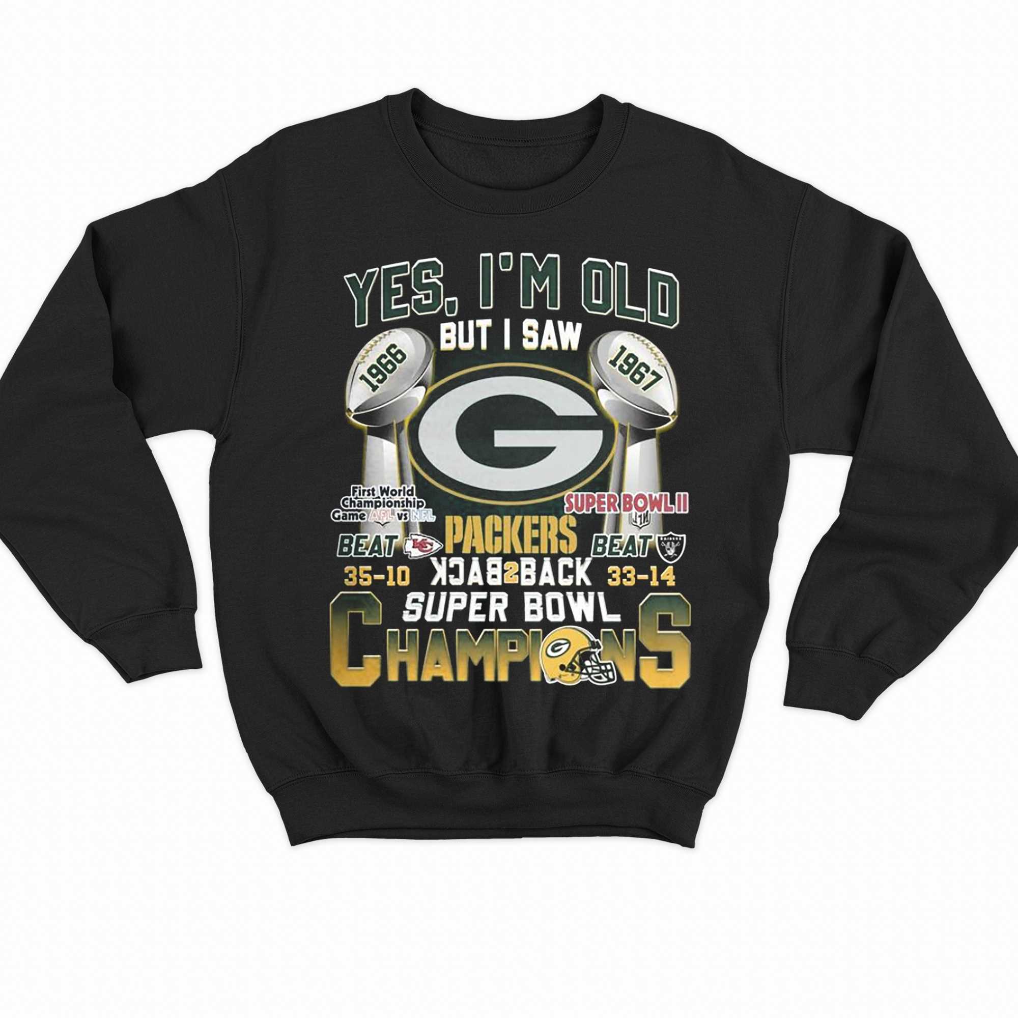 Green Bay Packers back 2 back super bowl champions shirt, hoodie