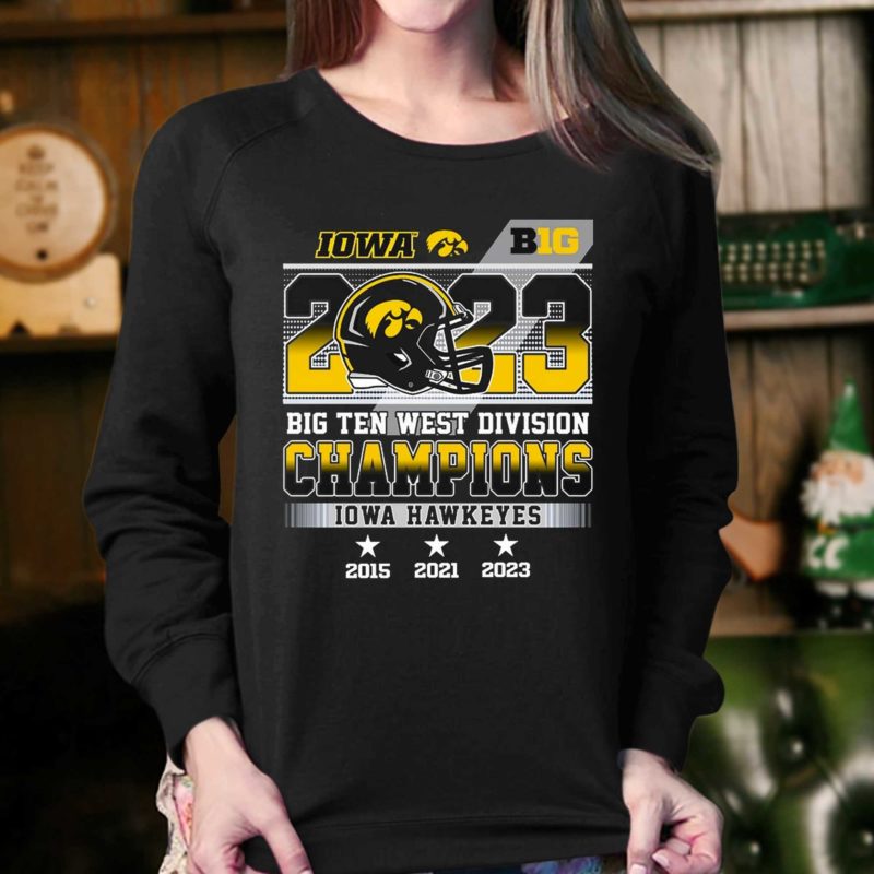2023 Big Ten West Division Champions Iowa Hawkeyes T Shirt
