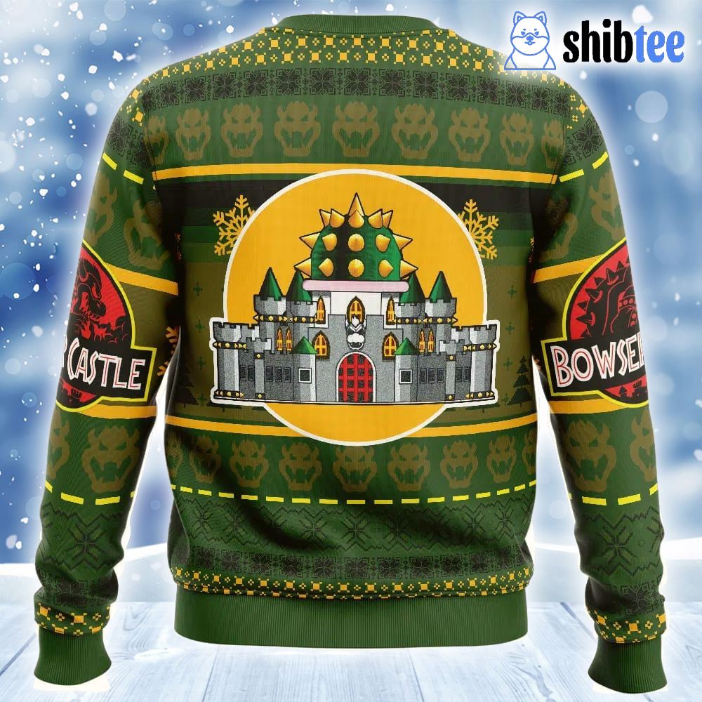 Bowser Castle Super Mario Bros Ugly Christmas Sweater Bowser Castle Super Mario Bros Ugly Christmas Sweater
