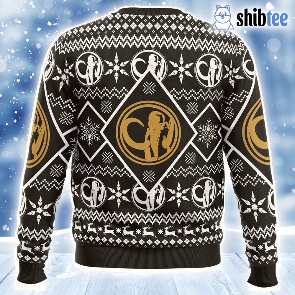 Christmas Black Ranger Power Rangers Ugly Christmas Sweater Christmas Black Ranger Power Rangers Ugly Christmas Sweater