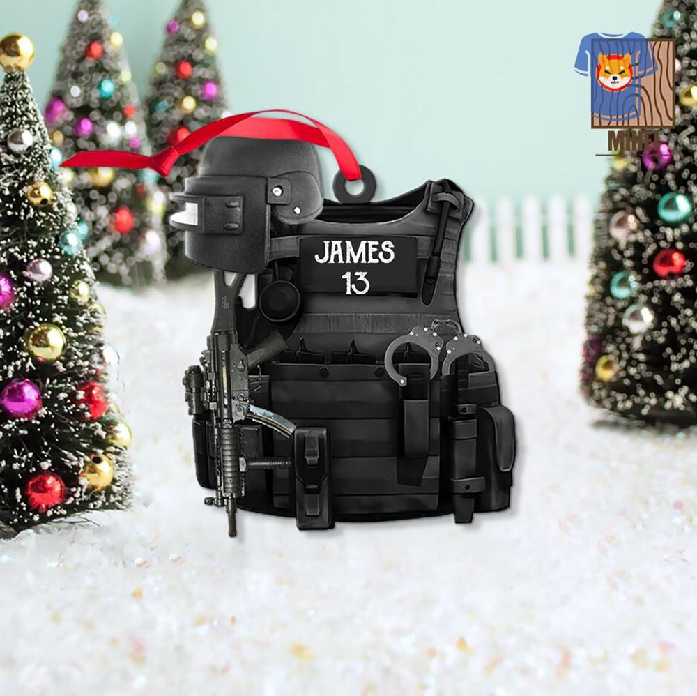 Custom Police Christmas Ornament Personalized Bulletproof Police Vest Ornament Office Decor Christmas 2023 Gift For Police Son Husband Dad Custom Police Christmas Ornament Personalized Bulletproof Police Vest Ornament Office Decor Christmas 2023 Gift For Police Son Husband Dad