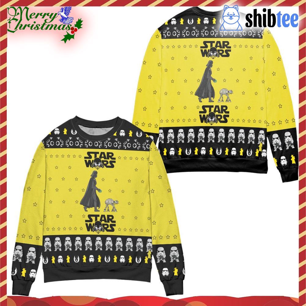 Darth Vader Walking Pet At-at Star Wars Ugly Christmas Sweater – All Over Print 3d Sweater