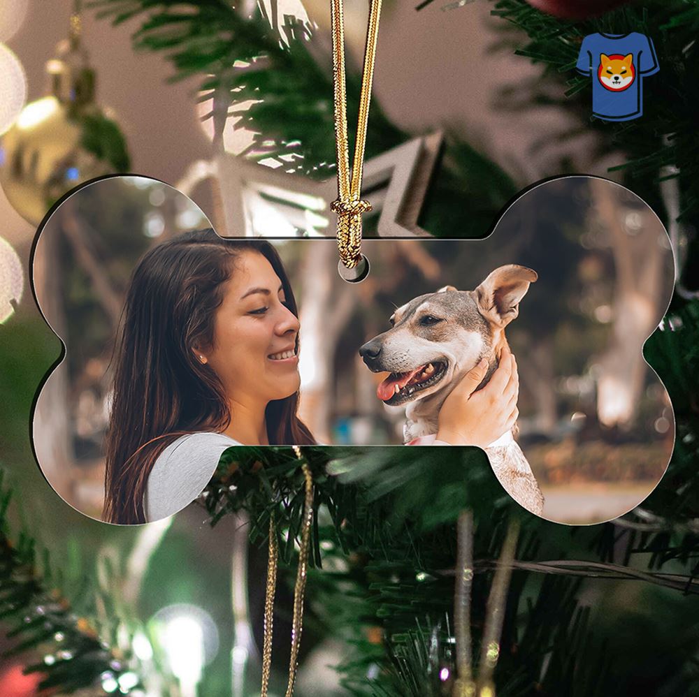 Photo Ornament - Dog Lover Gifts - Christmas Gifts - Dogs Bone