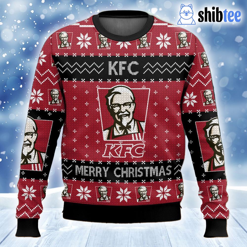 Fast Food Kfc Ugly Christmas Sweater - Shibtee Clothing