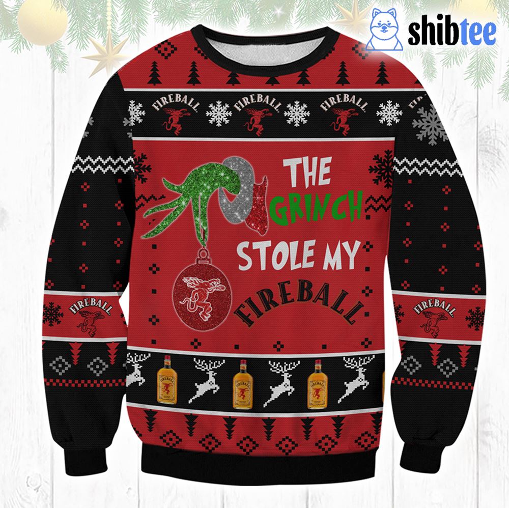 Fireball Stole Tito Ugly Christmas Sweater