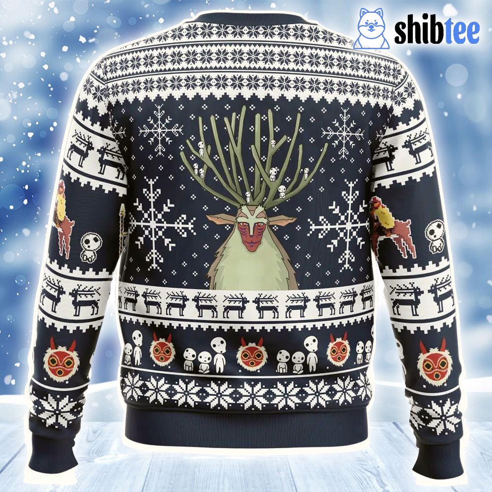 Forest Spirit Princess Mononoke Ugly Christmas Sweater Forest Spirit Princess Mononoke Ugly Christmas Sweater