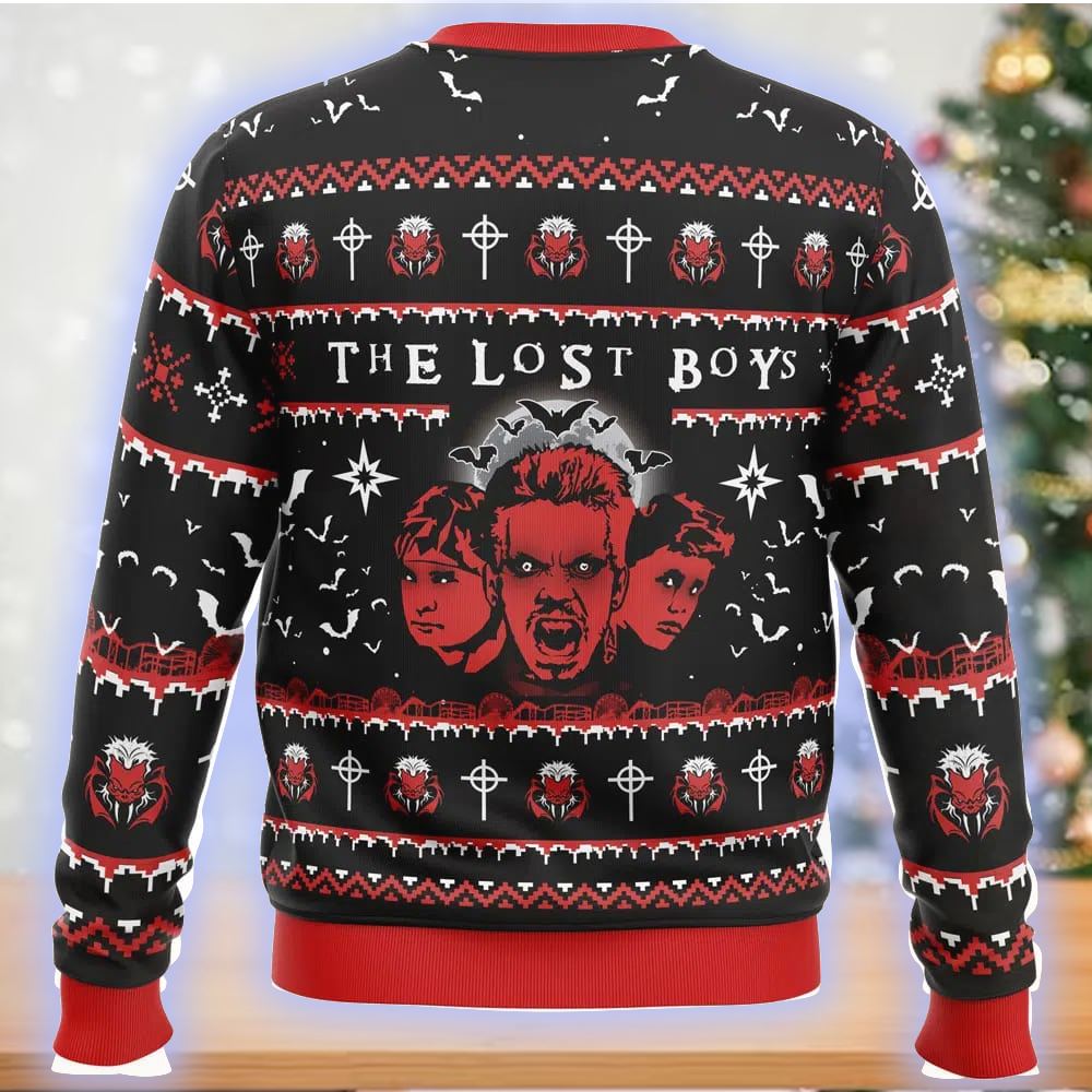Half Vampire The Lost Boys Ugly Christmas Sweater Half Vampire The Lost Boys Ugly Christmas Sweater