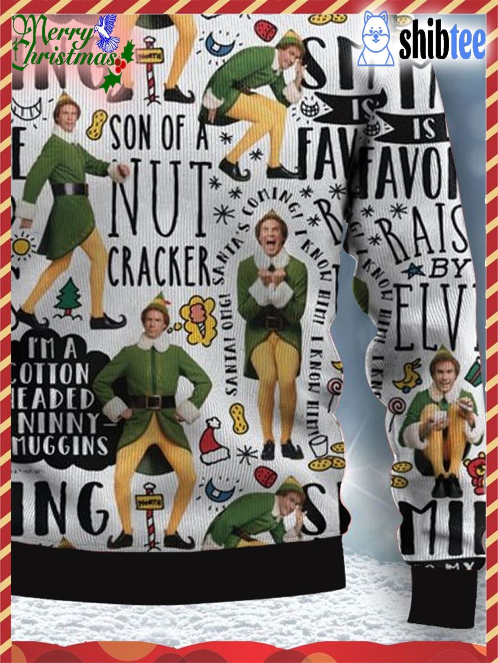 Mens Fun Christmas Smiling Printed Christmas Sweater Mens Fun Christmas Smiling Printed Christmas Sweater