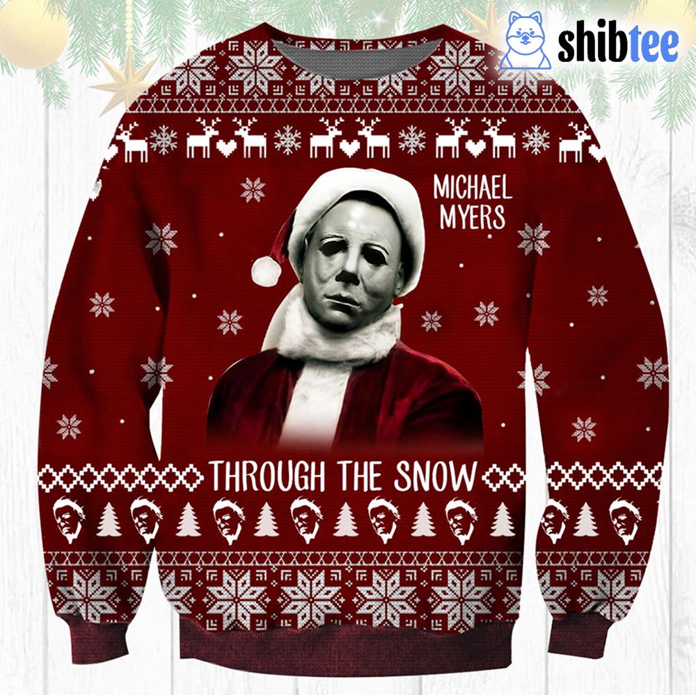 Michael Myers Christmas Ugly Christmas Sweater - Shibtee Clothing