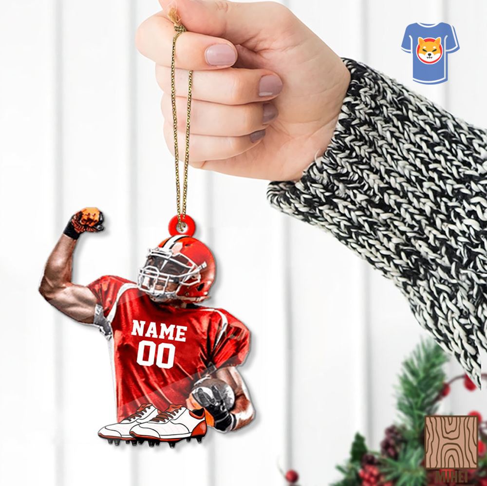 Personalized Christmas Ornament Gift For Football Playercustom American Football Ornament Christmas Sports Ornament Football Dad Son Gift  Personalized Christmas Ornament Gift For Football Playercustom American Football Ornament Christmas Sports Ornament Football Dad Son Gift