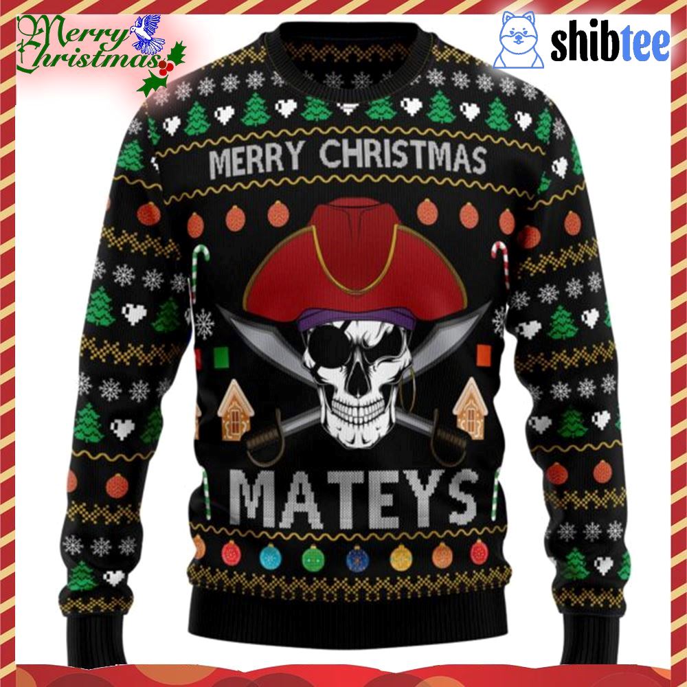 Pirate Skull Ugly Ugly Christmas Sweater - Shibtee Clothing