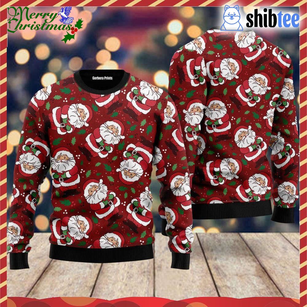 Vintage Santa Claus Ditsy Holly Pattern Ugly Christmas Sweater – Gift For Christmas Uh2189 Vintage Santa Claus Ditsy Holly Pattern Ugly Christmas Sweater – Gift For Christmas Uh2189