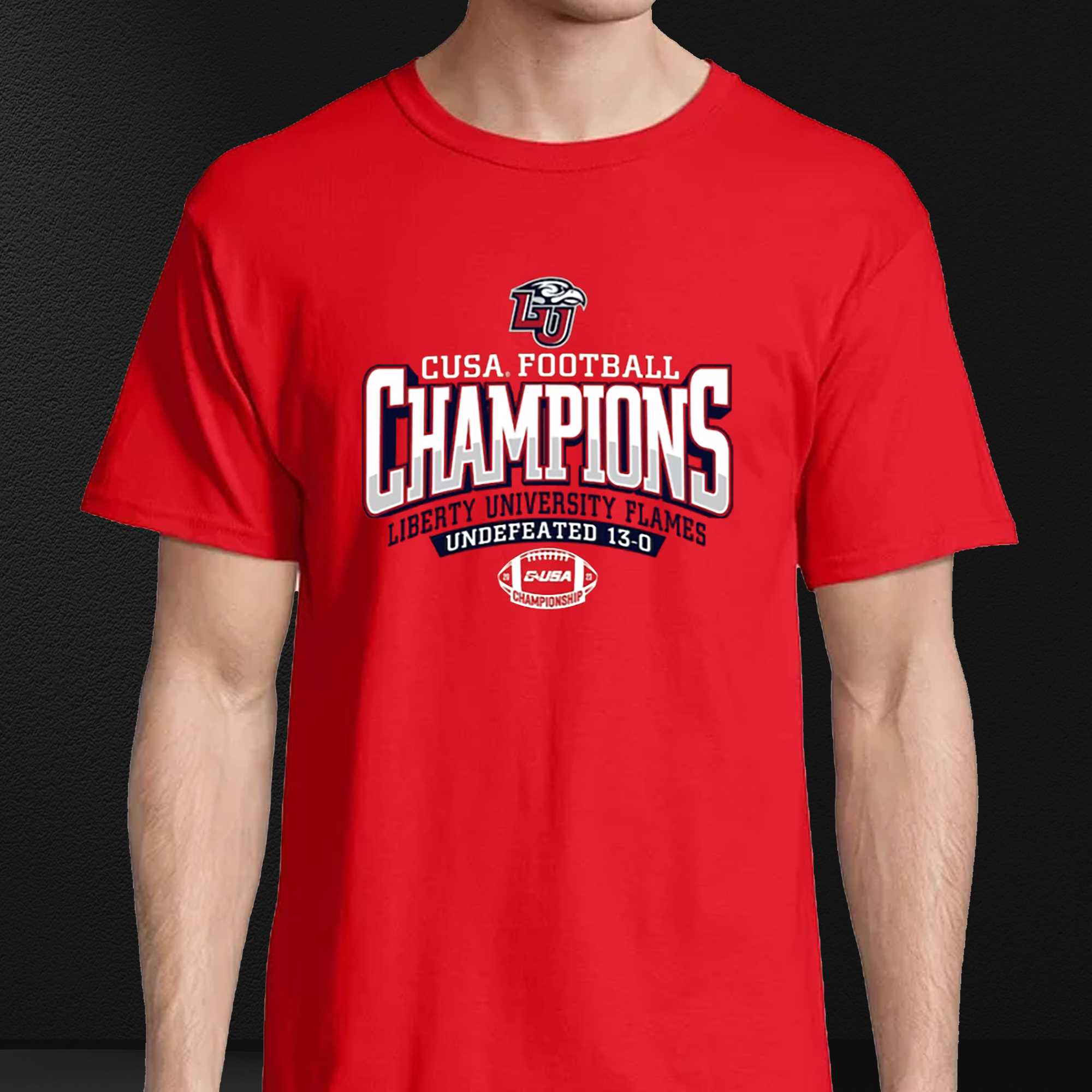 Liberty Flames 2023 C-usa Football Conference Champions T-shirt ...