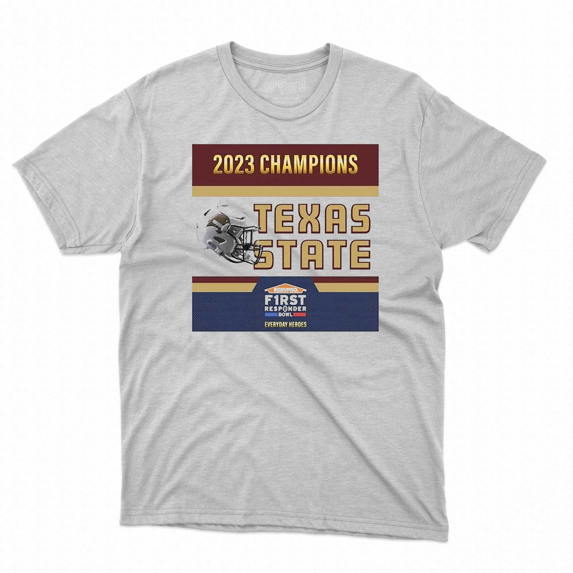 Texas State Bobcats Football 2023 First Responder Bowl Champions Shirt