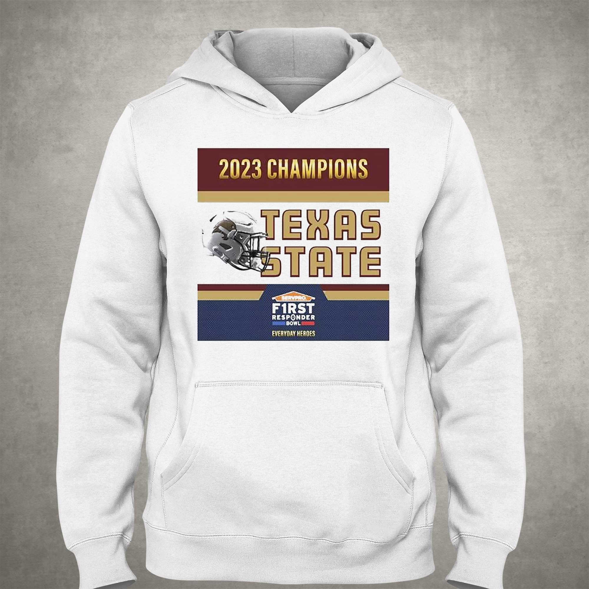 Texas State Bobcats Football 2023 First Responder Bowl Champions Shirt