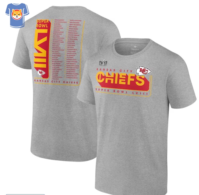 Kansas City Chiefs Fanatics Branded Super Bowl Lviii Team Members Roster T-shirt 