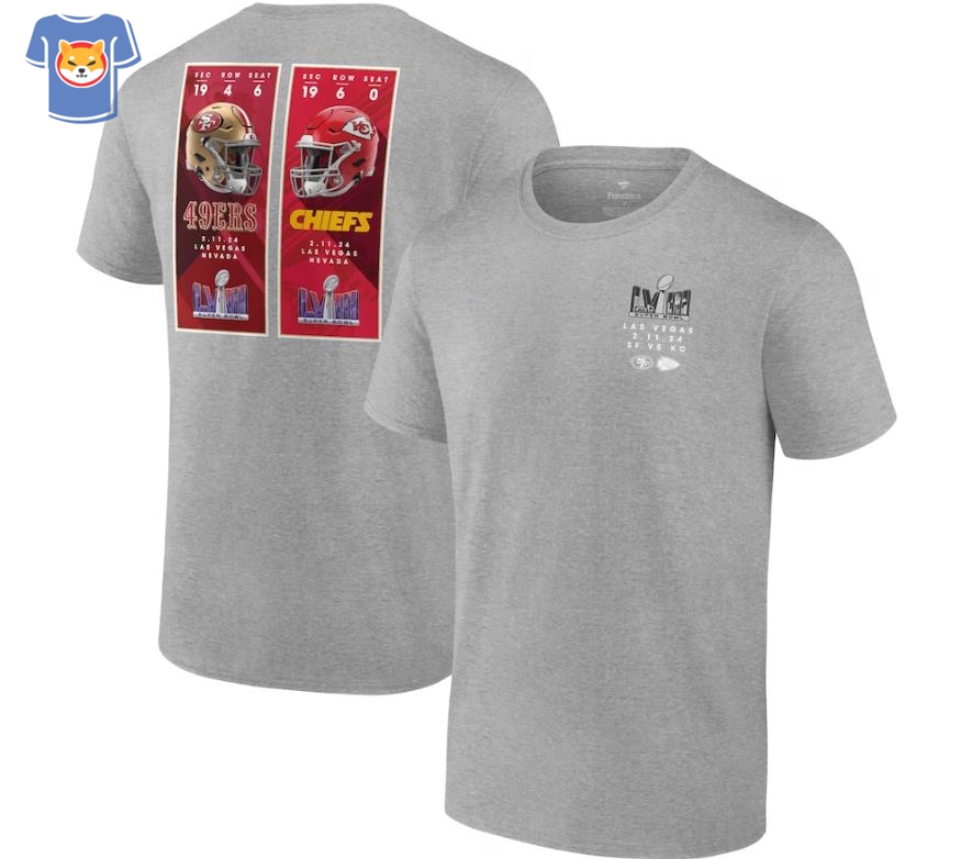 Kansas City Chiefs Vs San Francisco 49ers Super Bowl Lviii Matchup Ticket Sales T-shirt 