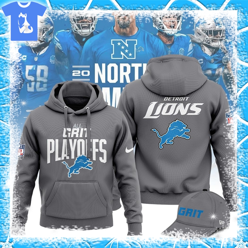 Nfl Detroit Lions All Grit Playoff Hoodie - Shibtee Clothing