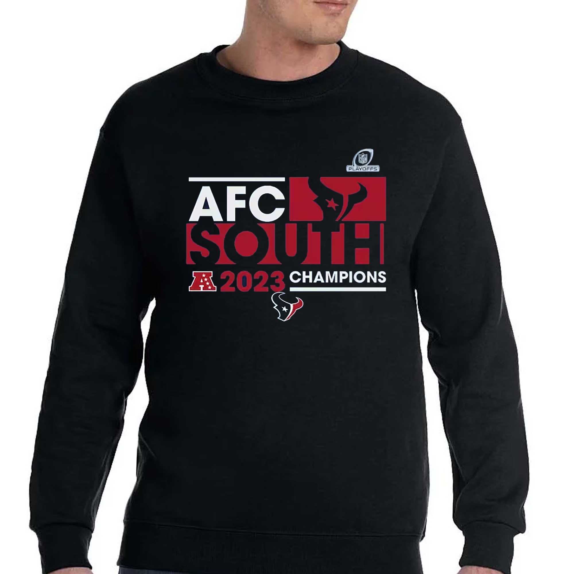 Official Houston Texans 2023 Afc South Division Champions T-shirt Sweatshirt Hoodie 