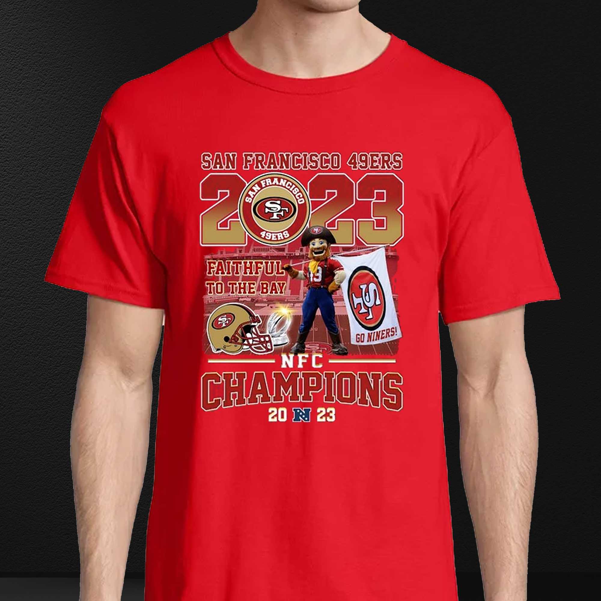 San Francisco 49ers Faithful To The Bay 2023 Nfc Champions T-shirt ...