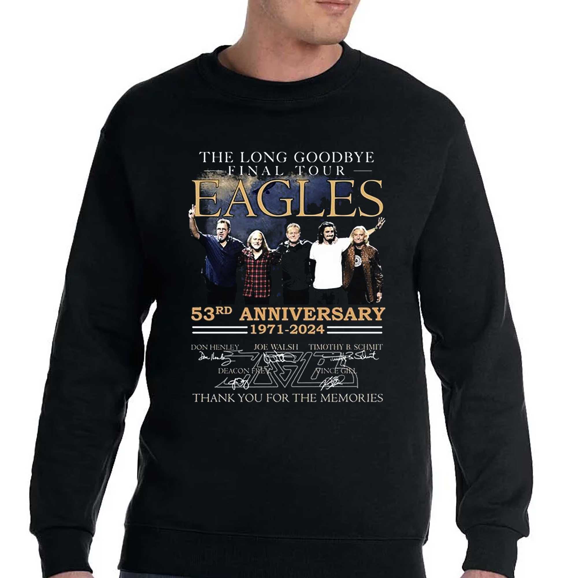 The Long Goodbye Final Tour Eagles 53rd Anniversary 1971 � 2024 Thank You For The Memories T-shirt 