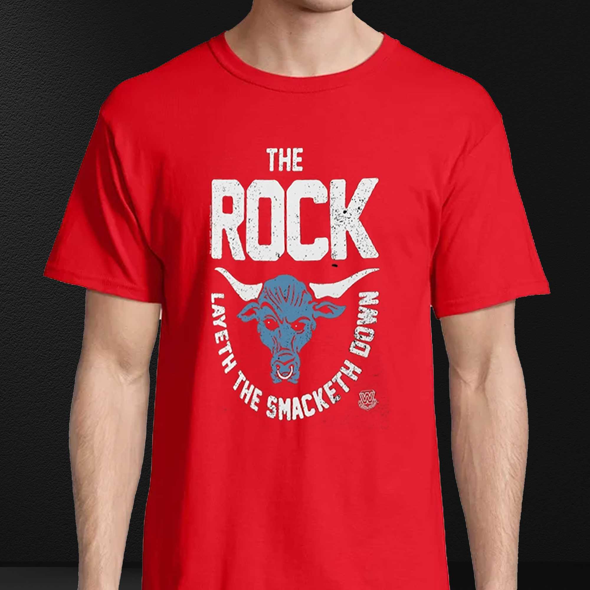 The Rock Ripple Junction Layeth The Smackdown Graphic T-shirt 