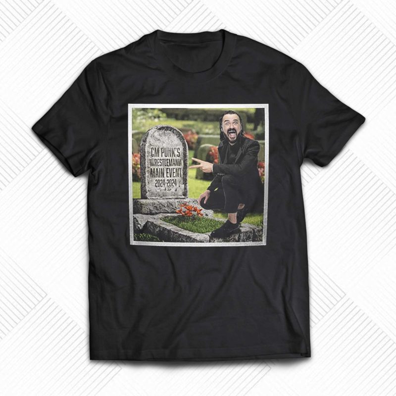 Drew McIntyre Peace Sign Pose Rip CM Punk's T Shirt