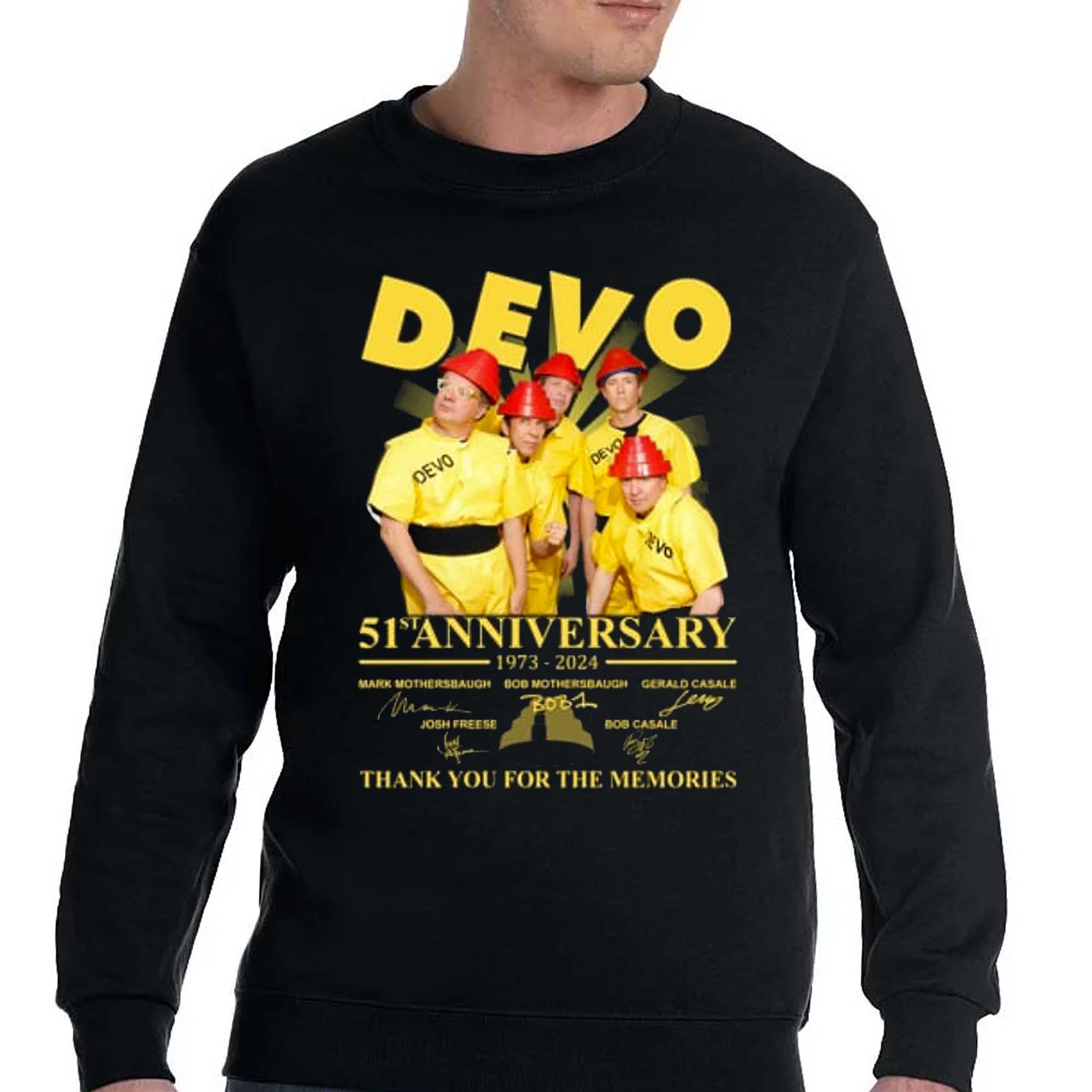 Devo Band 51st Anniversary 1973-2024 Thank You For The Memories T-shirt 