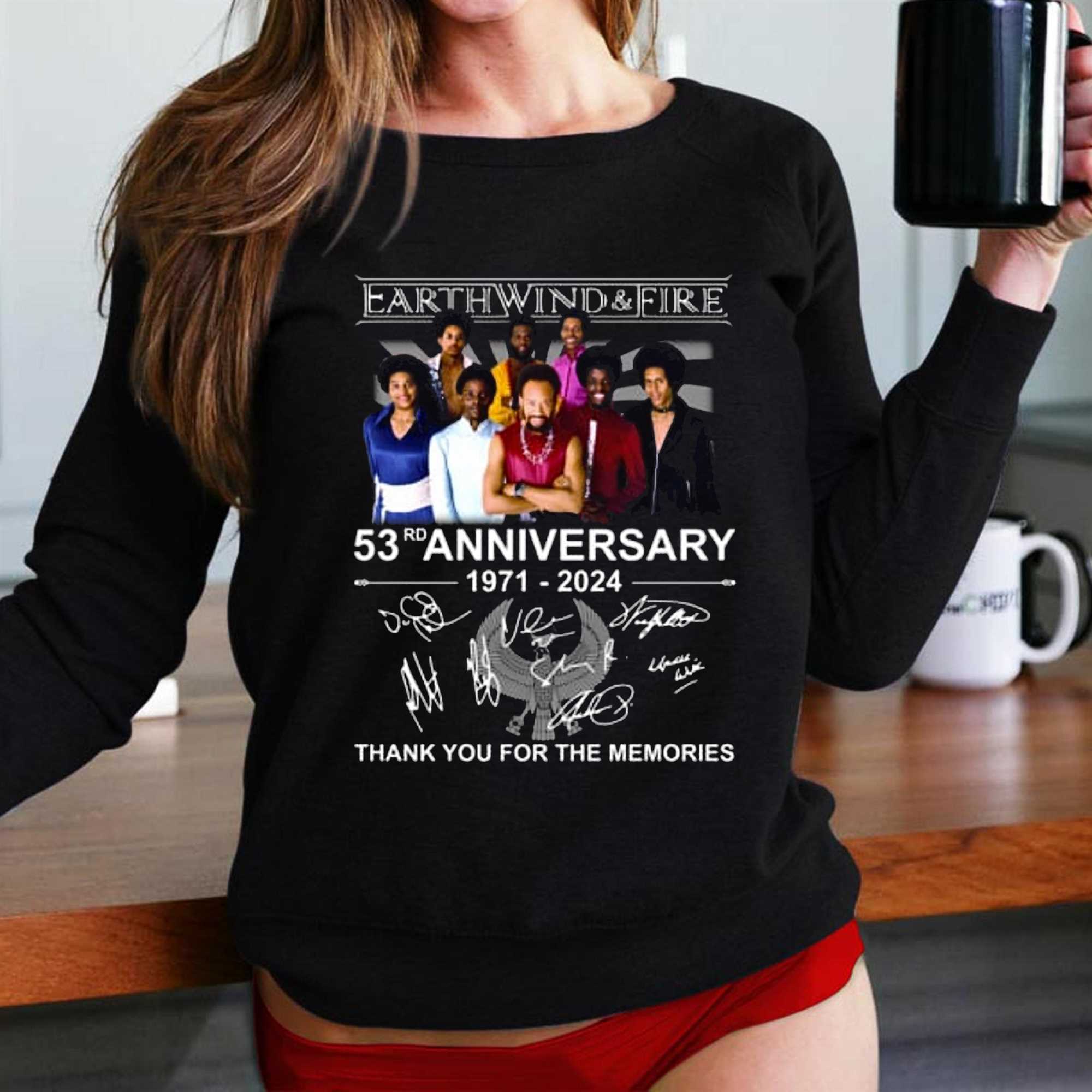 Earth Wind & Fire 53rd Anniversary 1971-2024 Thank You For The Memories T-shirt 