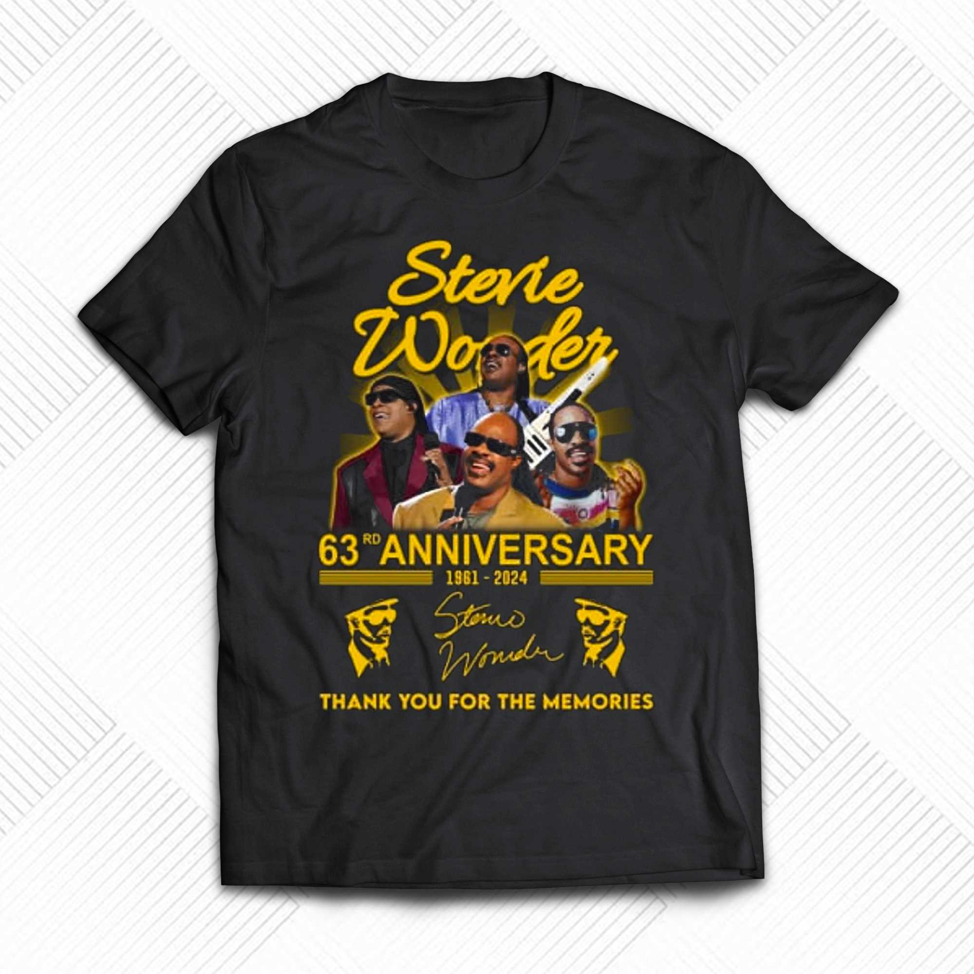 Stevie Wonder 63rd Anniversary 1961-2024 Thank You For The Memories T-shirt 